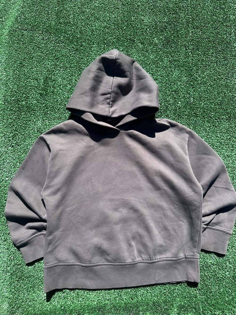 Zara Man Washed Charcoal Hoodie M